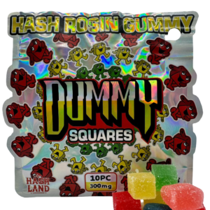 Dummy Squares 10pc Hash Rosin Gummies 300mg